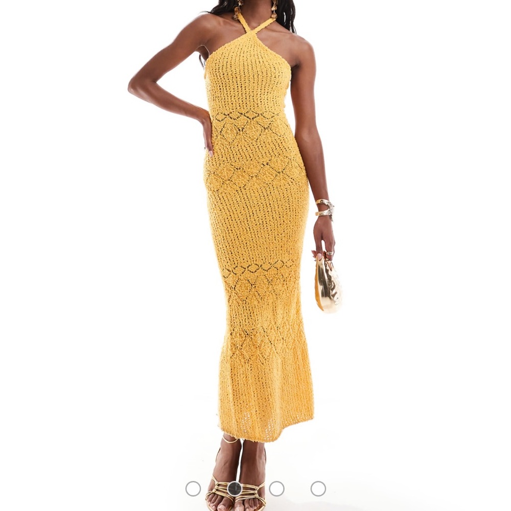 Bershka Knitted Maxi Dress